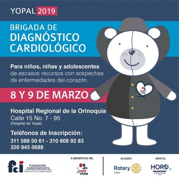 Brigada de detección de niños enfermos del corazón el 8 y 9 de marzo en Yopal