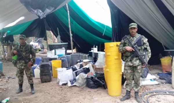 Destruyen cristalizadero de alcaloides hallado en Orocué