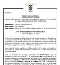 Oficina del Trabajo ordenó averiguación preliminar contra Sayop