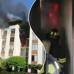 Piden solidaridad para familia que lo perdió todo ayer tras incendio en apartamento de Altos de Manare