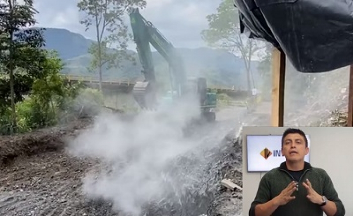 Invías entregó reporte del avance de las obras, en el sector de Los Grillos