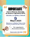 Atención del usuario de Capresoca en Sácama, La Salina y Orocué no prestarán servicios este 9 de mayo