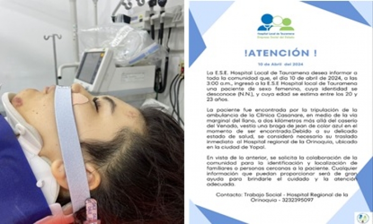 Falleció paciente encontrada en la Marginal del Llano en inmediaciones de El Venado