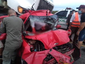 Familia se salvó milagrosamente de morir en un aparatoso accidente de tránsito en la Marginal del Llano