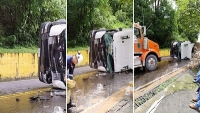 Dos vehículos de carga colisionaron en la Vía del Cusiana