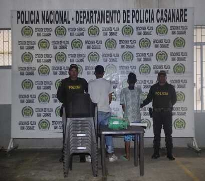 En Maní Policía capturó dos personas por el delito de hurto