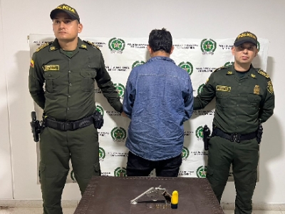 En Sabanalarga fue detenido un hombre por porte ilegal de armas