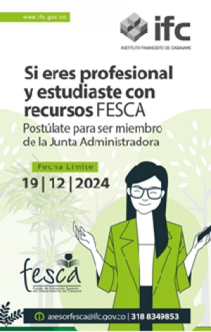 Está abierta la convocatoria para escoger el representante de Asociaciones de Profesionales ante la Junta del Fesca