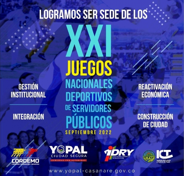 Yopal será sede de los Juegos Nacionales Deportivos de Servidores Públicos