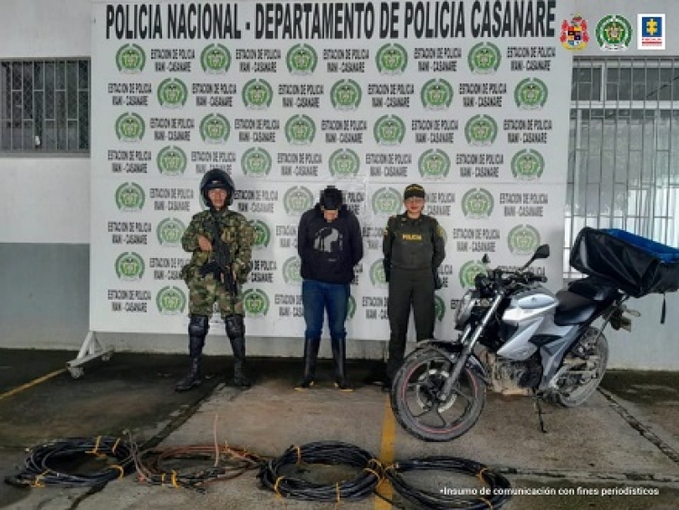 Detención domiciliaria para presunto responsable de hurto de cable en Maní
