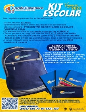 Comfacasanare está entregando paquetes escolares a sus afiliados