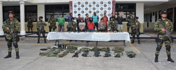 Ejército capturó a 11 extorsionistas integrantes del GAO residual Frente Primero en Arauca