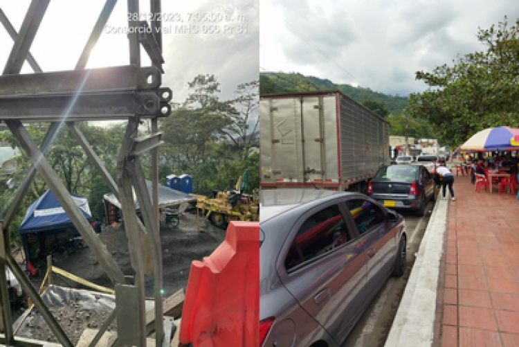 Por revisión de puentes metálicos en Los Grillos, se decidió cerrar Vía del Cusiana