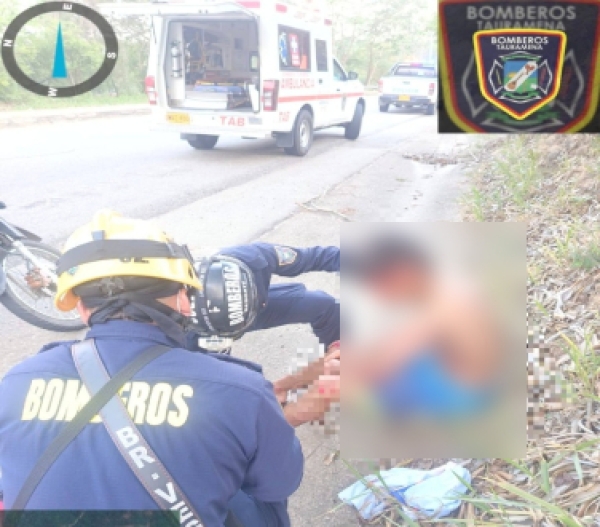 Motociclista herido tras accidente en la vía Paso Cusiana