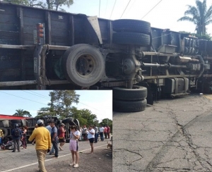 Conductor de camión se fracturó la pierna izquierda en accidente de tránsito en Paz de Ariporo